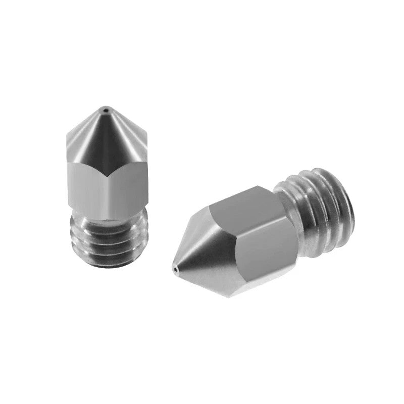 5 x 3D Printer Nozzle 0.4mm Stainless Steel Extruder MK8 Creality Ender CR-10R - Dukes Supplies