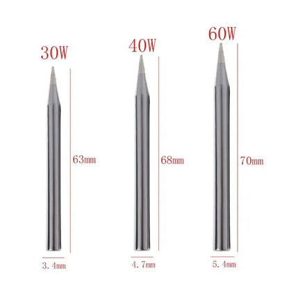 5pcs 40W Soldering Iron Tips Lead-Free Copper Solder Heads Welding Tool 4.5mm - Dukes Supplies