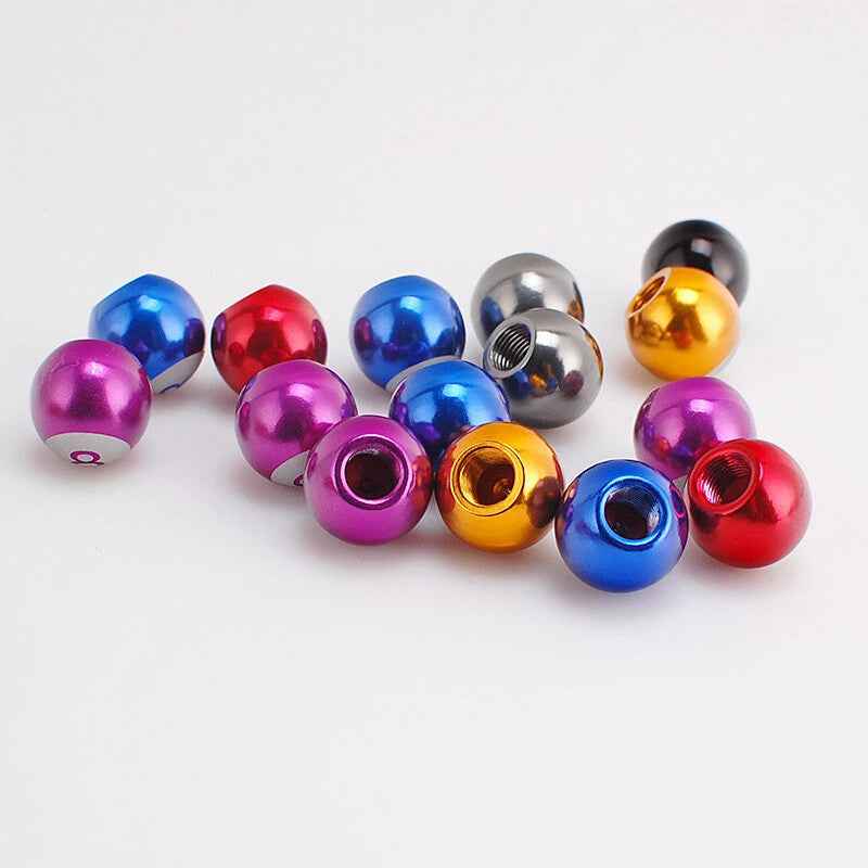Valve Caps Metal Dust Caps 8Ball Car Motorcycle BMX Van Quad Caravan Alloy Caps - Dukes Supplies