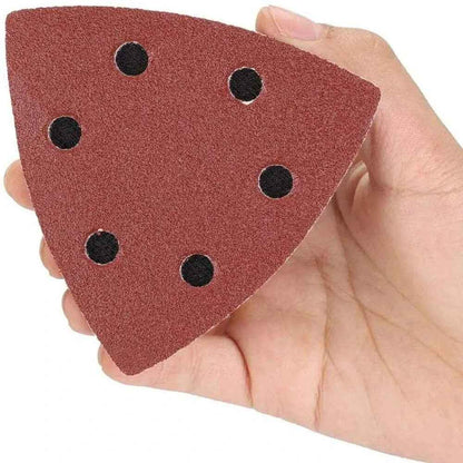 120pc 60-240 Grit Triangular Sanding Paper Disc Pad Pack Oscillating Multi Tool - Dukes Supplies