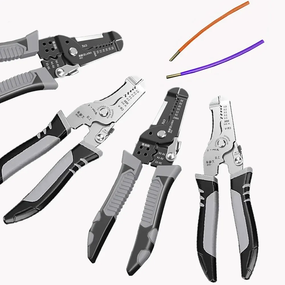 Cable Strip Crimping & Cutter Tool - Terminals Crimp Electrical Crimper Plier - Dukes Supplies