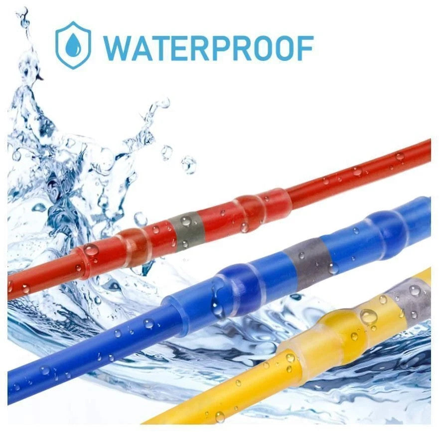 100pc Waterproof Wire Connectors Heat Shrink Solder Seal Sleeve Butt Terminals - Image 11