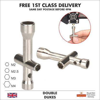 3D Printer Nozzle Tool Wrench Spanner Cross Wrench Screw Nut RC Car DIY - Dukes Supplies