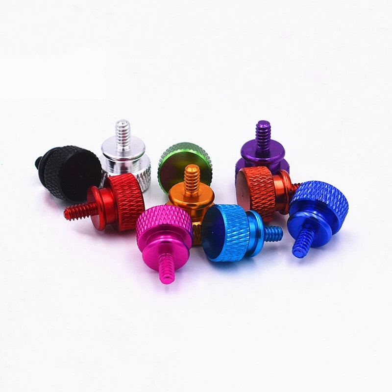 6-32 Thumb Screws Coloured Anodised - Computer Case Desktop - Pack of 4 - Dukes Supplies