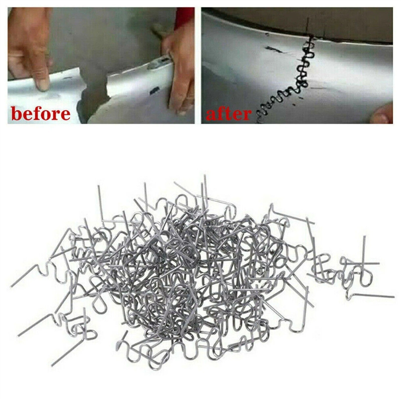 1000pc Hot Staples Plastic Welding Wave Stapler For Car Bumper Repair 0.8mm - Image 11