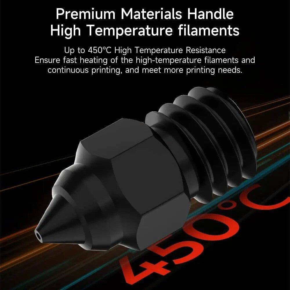 5pc 0.4mm Hardened Steel 3D Printer Nozzle Pointed MK8 CR-10 Ender 3 Anet A8 m6 - Dukes Supplies