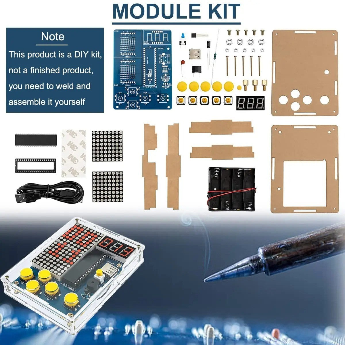 DIY Game Console Hand held Kit 5 Retro Classic Games STEM Soldering Practice - Image 14