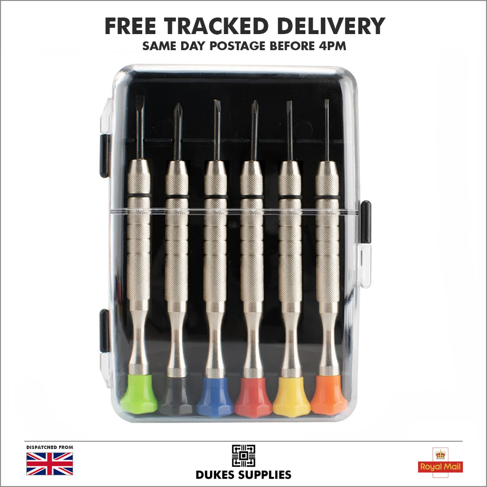 6pc Precision Screwdriver Set Flat & Phillips Micro Repair Kit Glasses Phone - Image 1