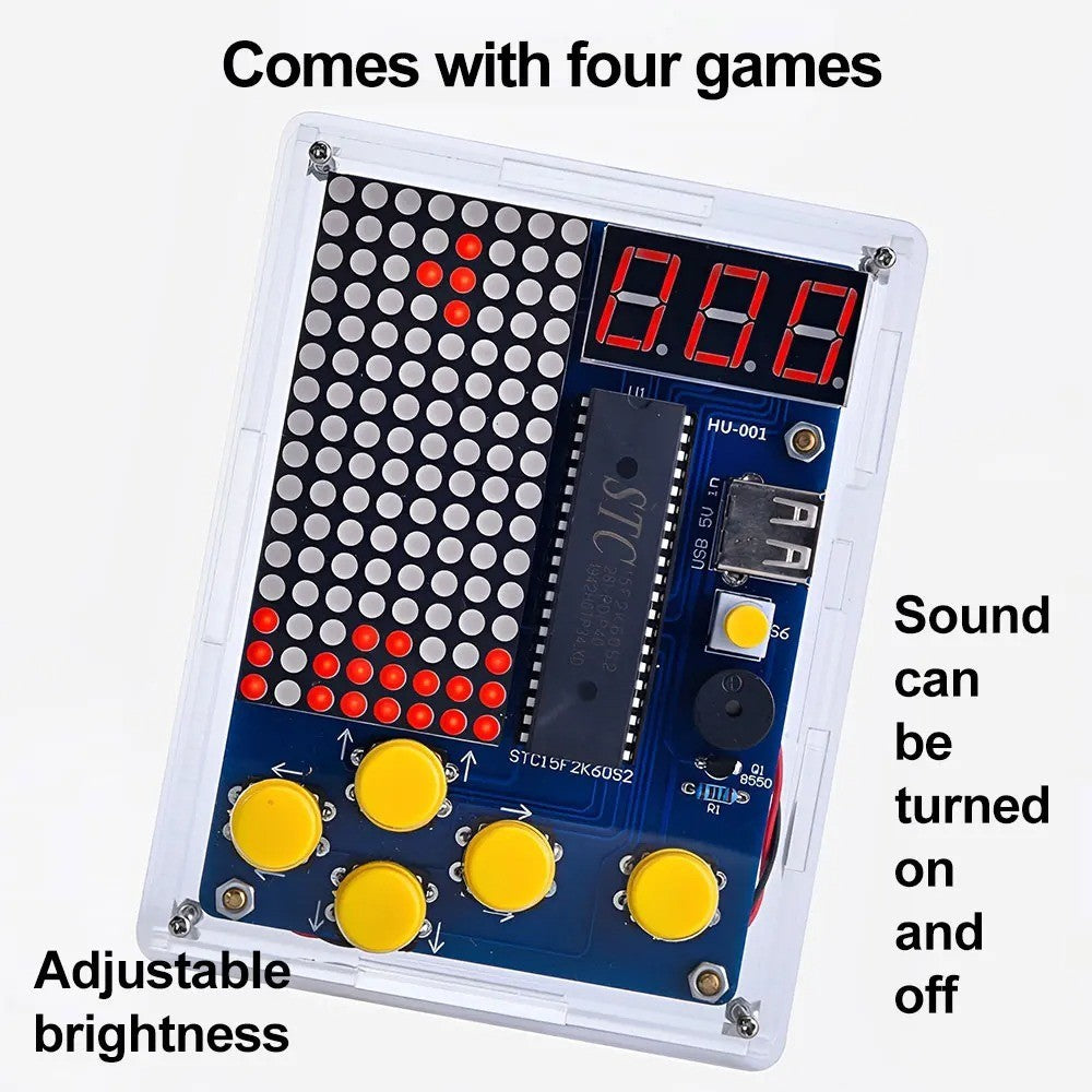 DIY Game Console Hand held Kit 5 Retro Classic Games STEM Soldering Practice - Image 5