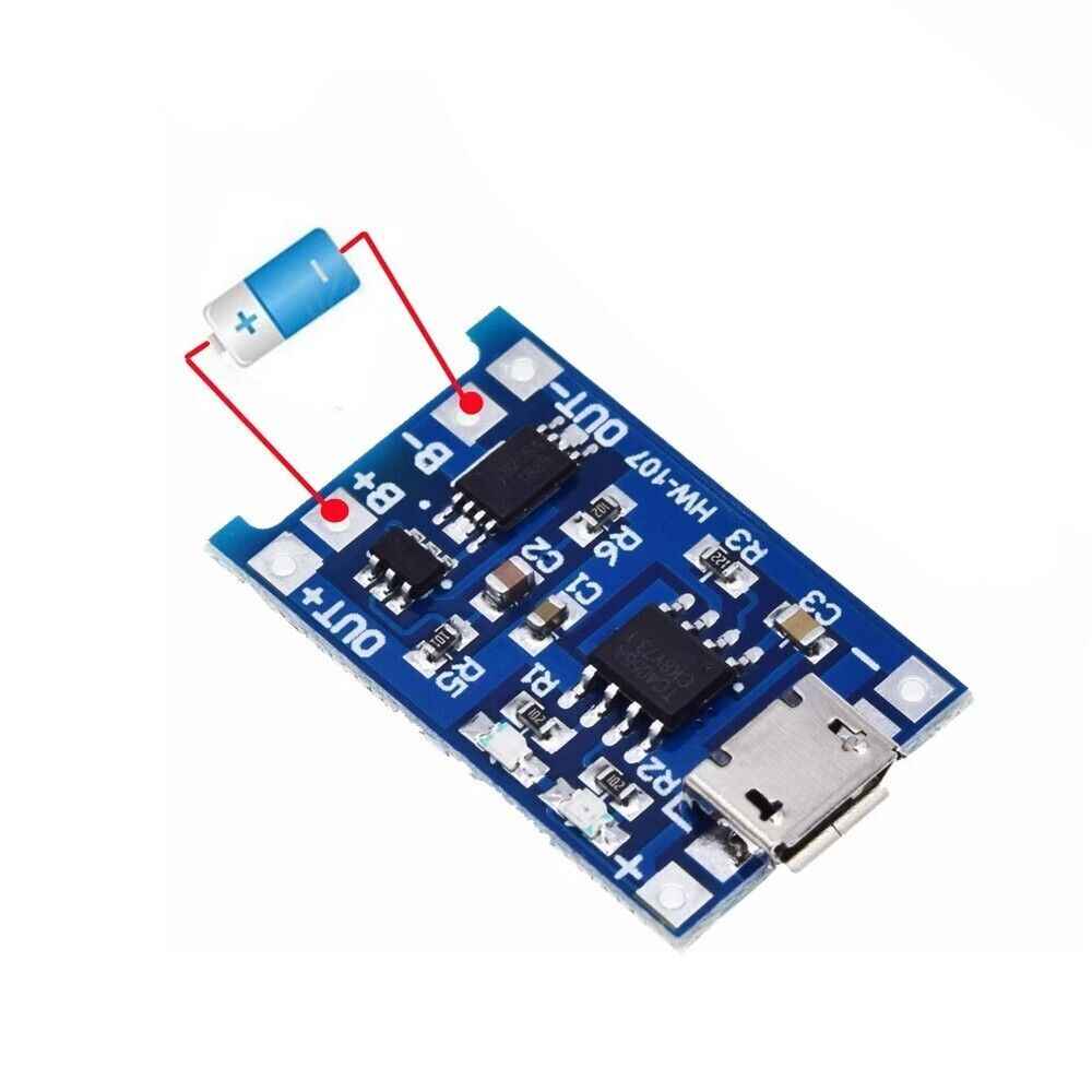 TP4056 18650 Lithium Battery Charger Type C Micro USB Module Charging Board 5V - Dukes Supplies