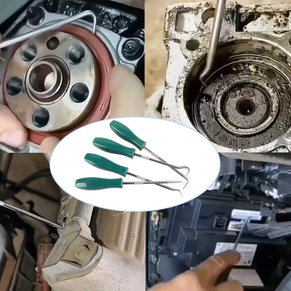 4Pcs Oil Seal Screwdrivers Set O-Ring Seal Gasket Pry Car Vehicle Pick Hook Kit - Dukes Supplies