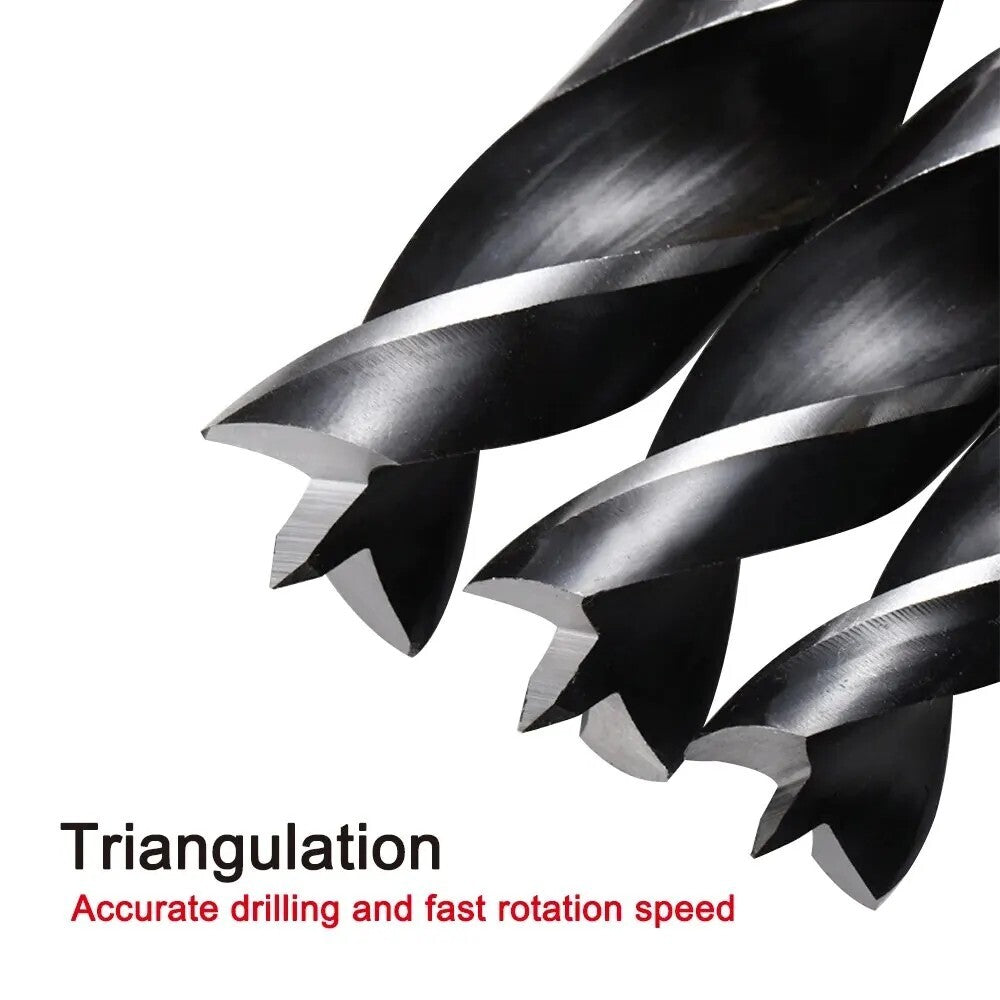 8pc HSS Twist Drill Bit Set Spur Brad Point Round Shank Wood Drill Woodworking - Dukes Supplies