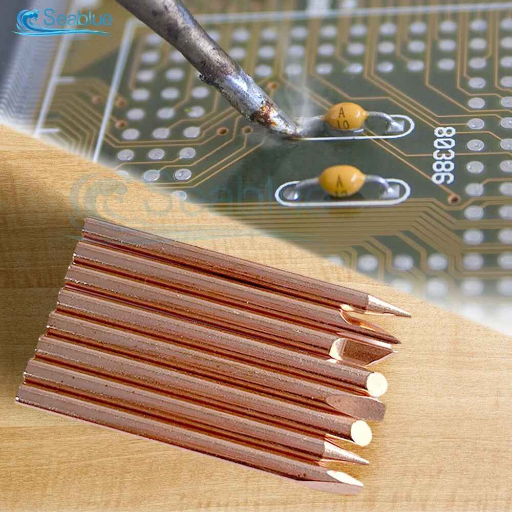 4pc Solder Soldering Iron Tips Pure Copper Replaceable Lead-Free 30W 40W 60W - Dukes Supplies