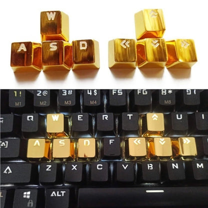 8pc Gold Keycaps Set WASD Arrow Keys for MX Mechanical Keyboard Backlit - Image 5