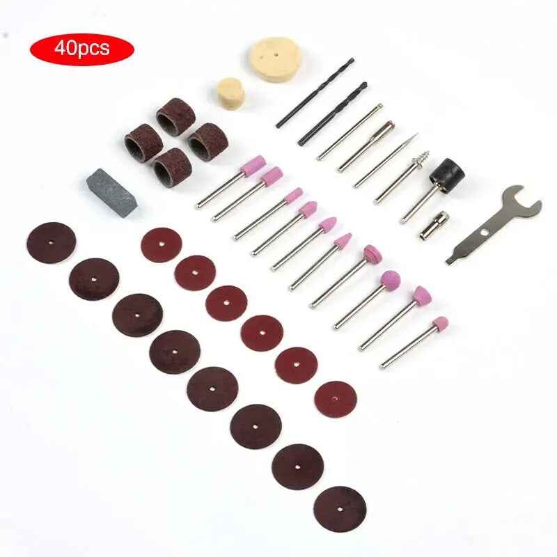 40pcs Rotary Drill Tool Accessories Polishing Sanding Kit Grinding for Dremel UK - Dukes Supplies