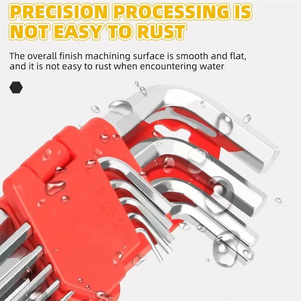 11pc Allen Key Set Metric Hex Key Hexagon Set Wrench with Holder - Image 4