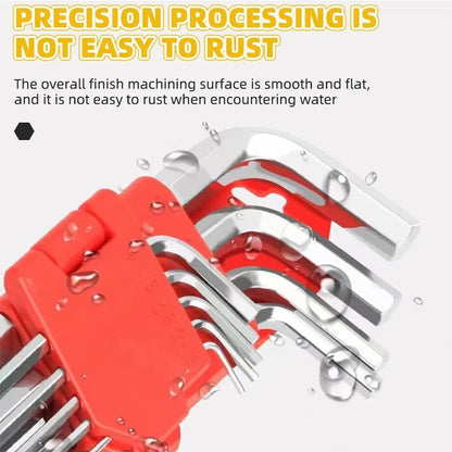 11pc Allen Key Set Metric Hex Key Hexagon Set Wrench with Holder - Image 4