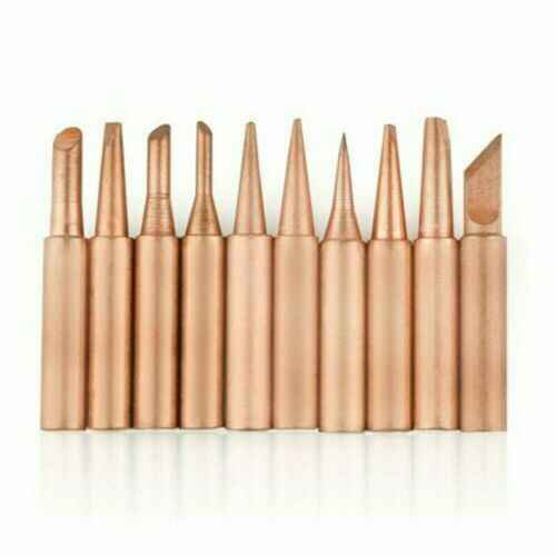 10pc/Set 900M Soldering Iron Tip Pure Copper Iron Head Solder Tool Tips - Dukes Supplies