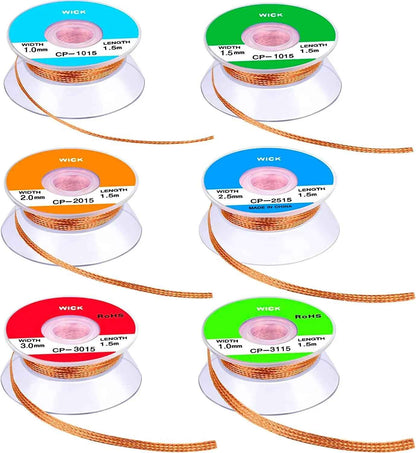 Desolder Desoldering Braid Wick Wire Mop Solder Sucker Fluxed Remover - Dukes Supplies