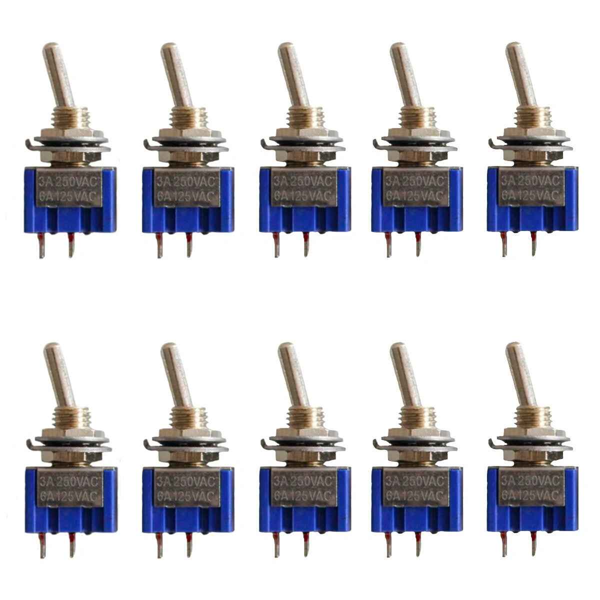 High Quality 2 Pin SPST ON OFF 2 Position Mini Toggle Switch Switches MTS101 - Dukes Supplies