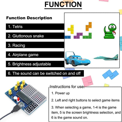 DIY Game Console Hand held Kit 5 Retro Classic Games STEM Soldering Practice - Image 18