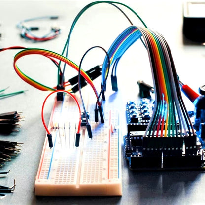 Breadboard Kit: 400pt + 205 Jumper Wires for Arduino/Raspberry Pi Circuits DIY - Dukes Supplies