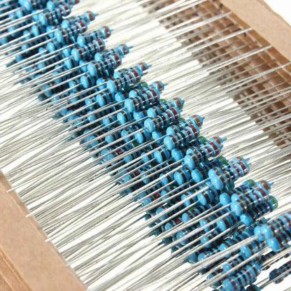 600pc Resistors Kit - 1/4W Watt 0.25 Metal Film Kit Set Pack Arduino PI - Dukes Supplies