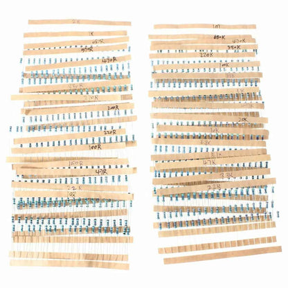 600pc Resistors Kit - 1/4W Watt 0.25 Metal Film Kit Set Pack Arduino PI - Dukes Supplies