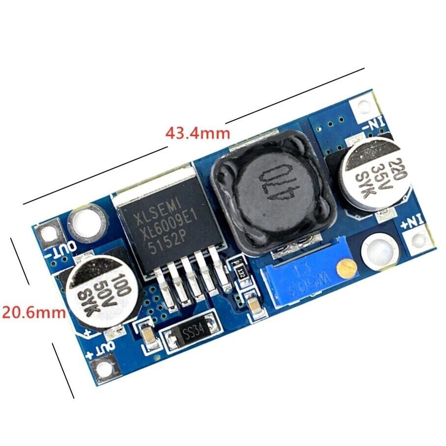 Step Up DC-DC Boost Power Supply Adjustable XL6009E1 Converter Arduino - Dukes Supplies