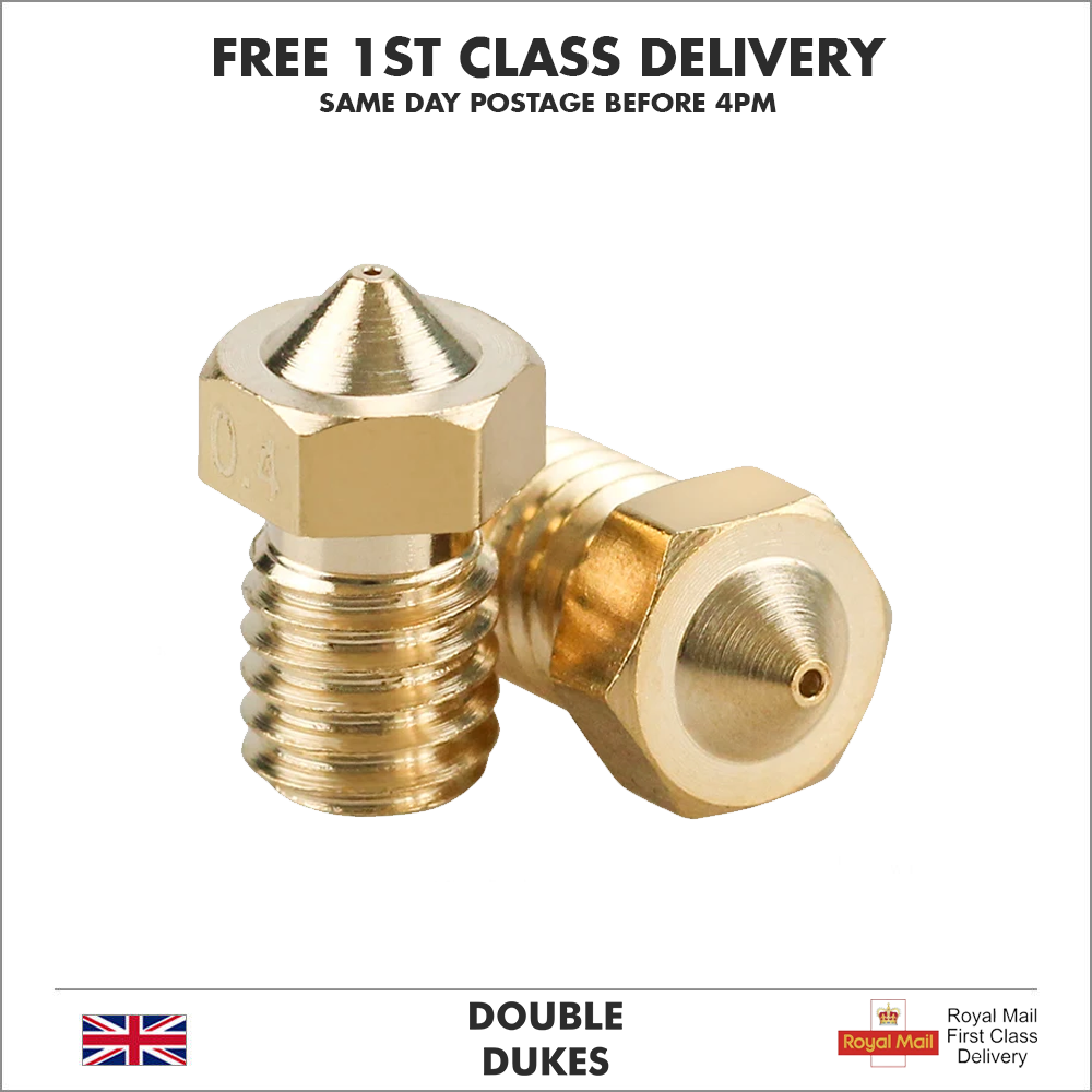 3D Printer Nozzle Brass Extruder V6 for E3DV6 Anycubic i3 Mega S X Chiron Kobra - Dukes Supplies