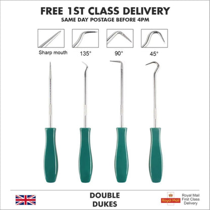 4Pcs Oil Seal Screwdrivers Set O-Ring Seal Gasket Pry Car Vehicle Pick Hook Kit - Dukes Supplies