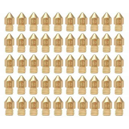 3D Printer MK8 Extruder Nozzle 20pc 0.2mm Creality Ender 3 / V2 / CR10s / SE-6 - Dukes Supplies