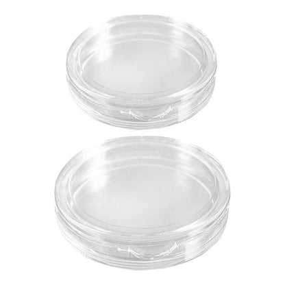 21mm Coin Capsules - 1p Coin Holder Clear Capsules Round Display Case Container - Dukes Supplies