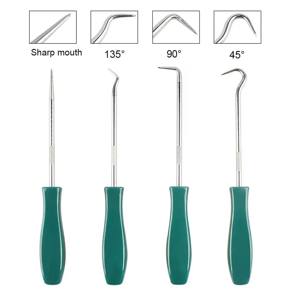 4Pcs Oil Seal Screwdrivers Set O-Ring Seal Gasket Pry Car Vehicle Pick Hook Kit - Dukes Supplies