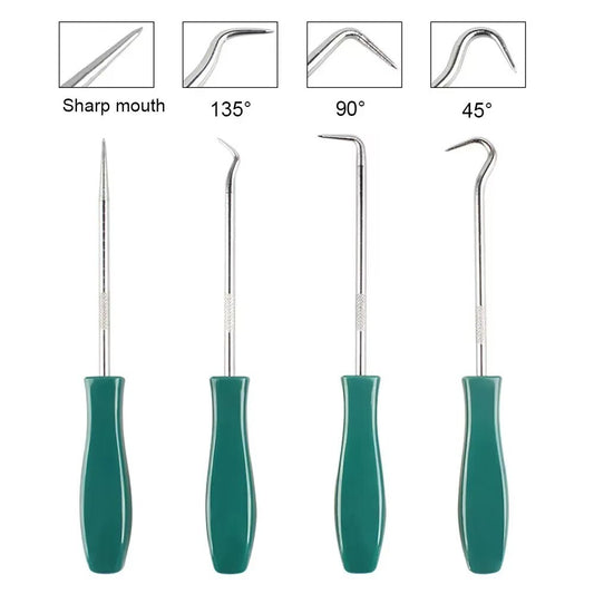 4Pcs Oil Seal Screwdrivers Set O-Ring Seal Gasket Pry Car Vehicle Pick Hook Kit - Dukes Supplies