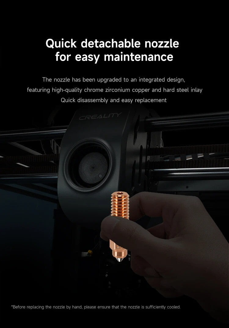 For Creality K1/K1 Max Nozzle Copper 3D Printer Nozzles 0.2-1.0mm 1.75mm - Dukes Supplies