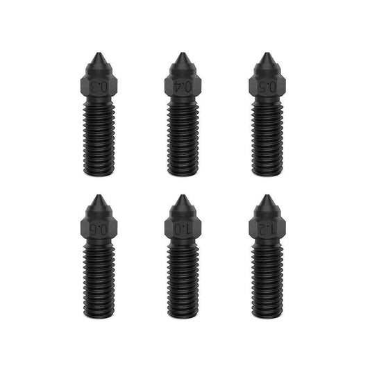 Creality K1/K1 Max CR-M4 Nozzle Hardened Steel 0.2mm-1.2mm 3D Printer M6 Thread - Dukes Supplies