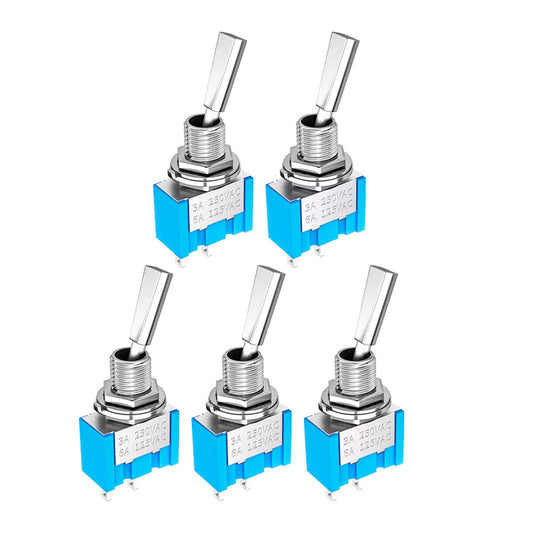 High Quality 2Pin Flat Handle SPST ON OFF 2 Position Mini Toggle Switches MTS101 - Dukes Supplies