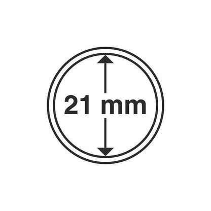 21mm Coin Capsules - 1p Coin Holder Clear Capsules Round Display Case Container - Dukes Supplies