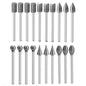 20Pcs Dremel Diamond Grinding Burr Drill Bit Set For Woodworking Rotary Tool - Dukes Supplies