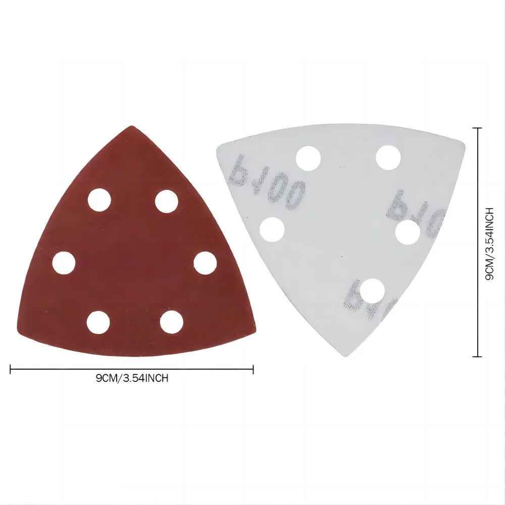120pc 60-240 Grit Triangular Sanding Paper Disc Pad Pack Oscillating Multi Tool - Dukes Supplies