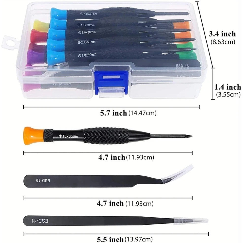 18pc Magnetic Precision Screwdriver Set Watch Phone Glasses Repair Tool Kit - Image 3