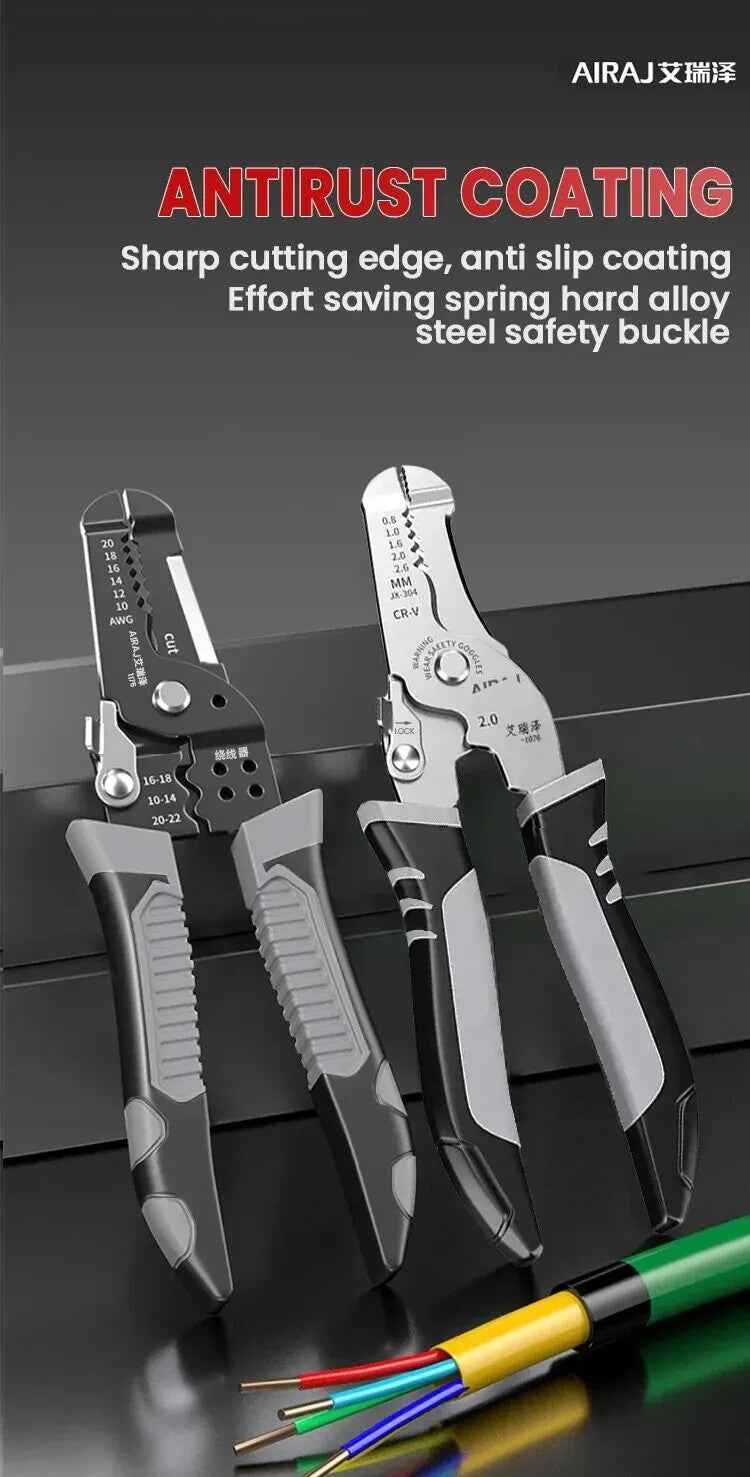 Cable Strip Crimping & Cutter Tool - Terminals Crimp Electrical Crimper Plier - Dukes Supplies