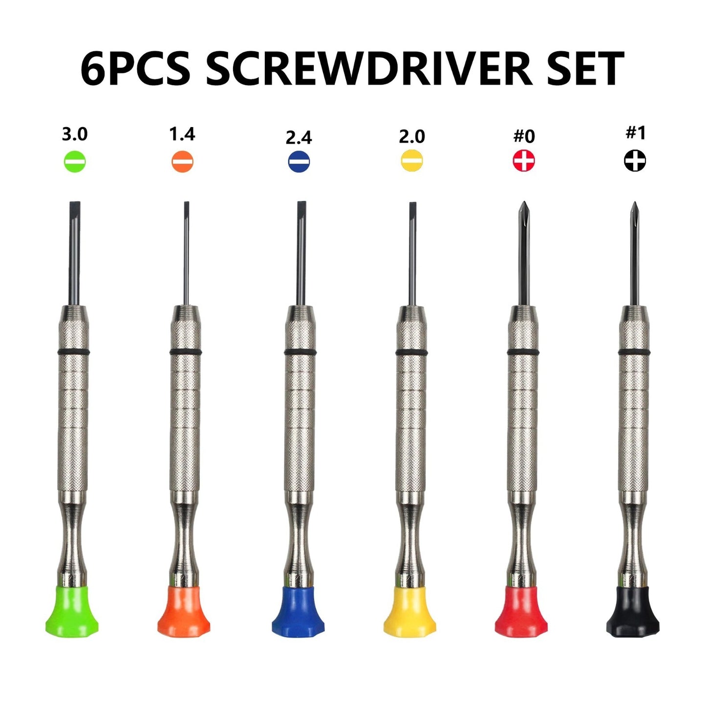 6pc Precision Screwdriver Set Flat & Phillips Micro Repair Kit Glasses Phone - Image 3