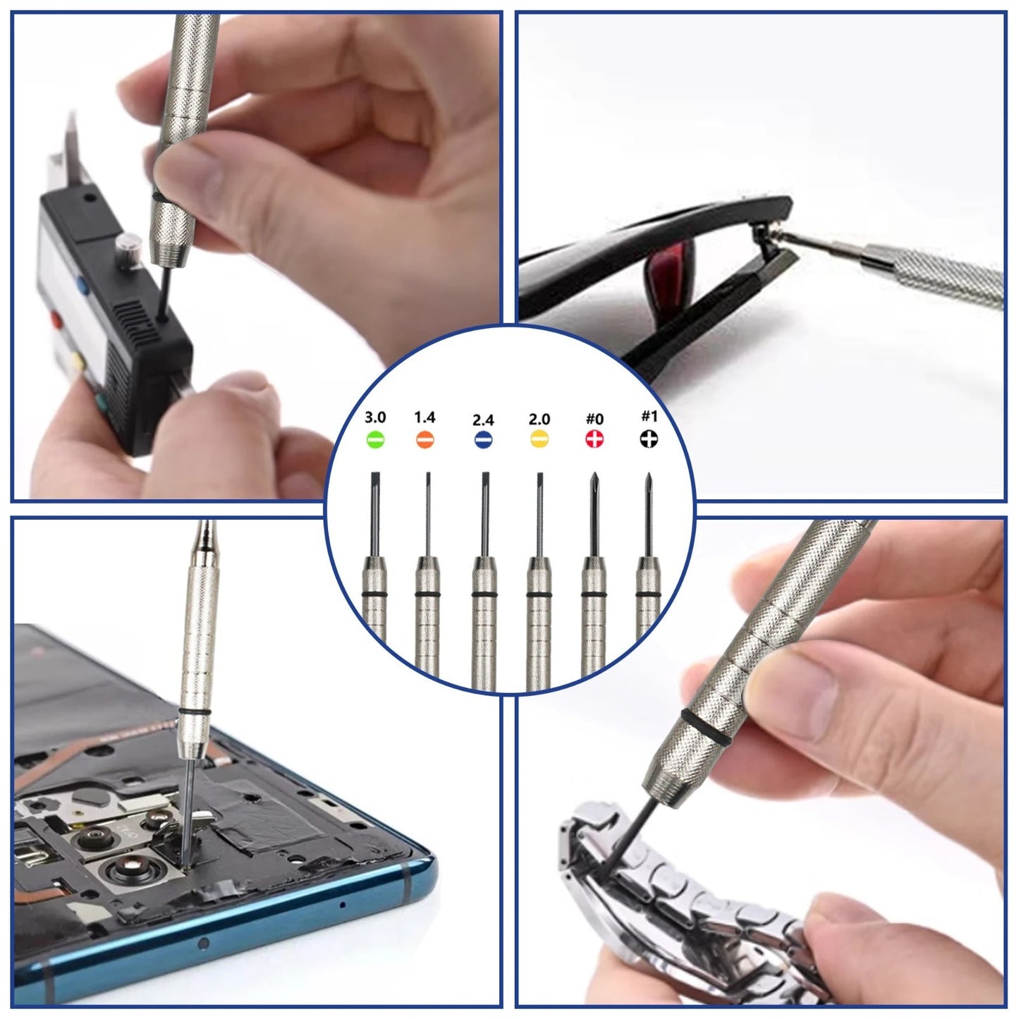 6pc Precision Screwdriver Set Flat & Phillips Micro Repair Kit Glasses Phone - Image 18
