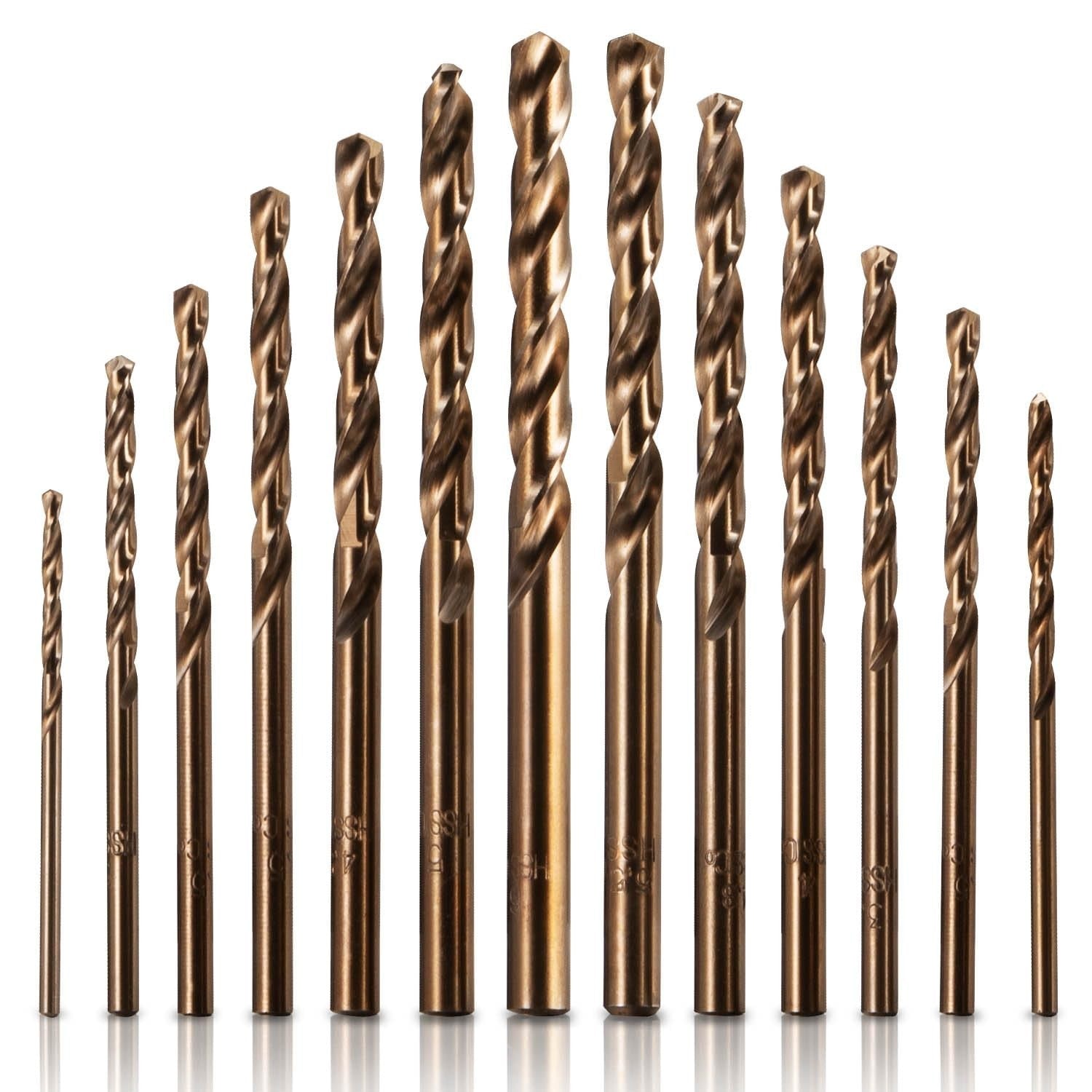 13 Pcs 1.5mm-6.5mm HSS 5% Cobalt Drill Bit Set, for Stainless Steel, Wood, Metal - Image 20