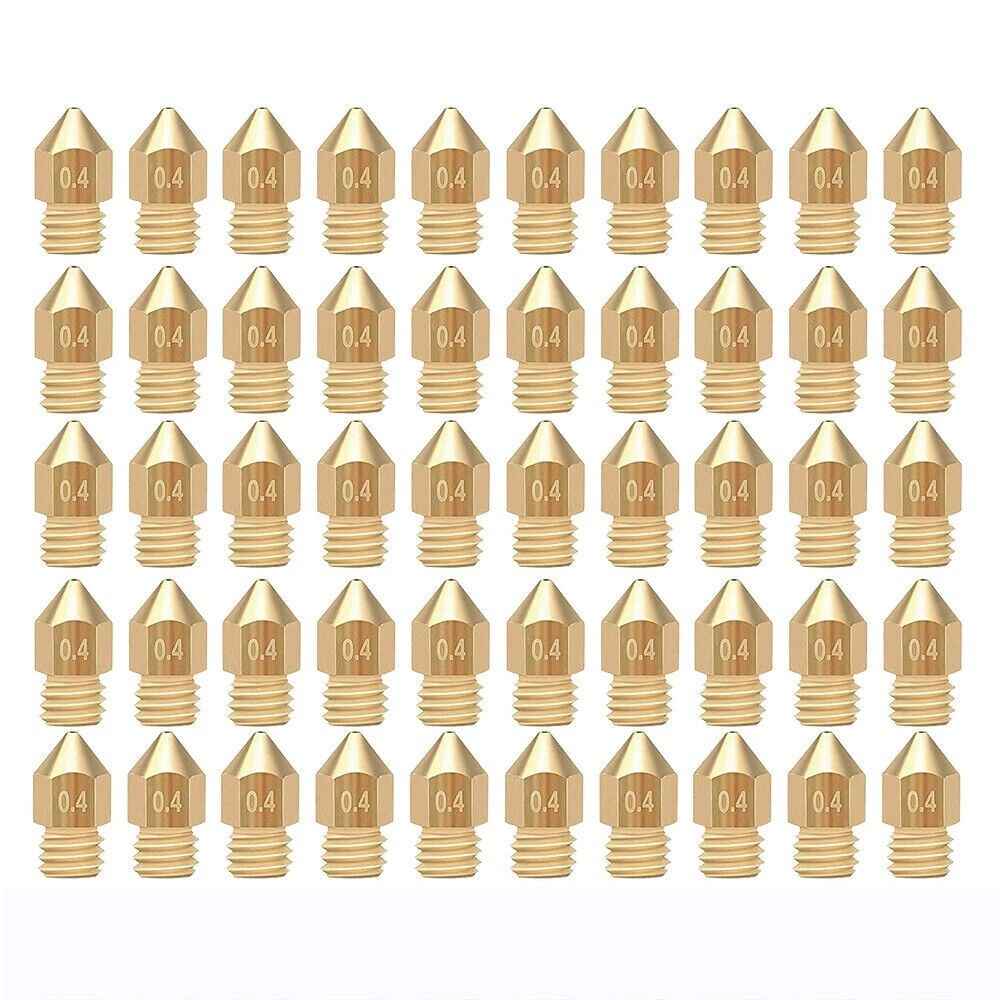 3D Printer Nozzle MK8 Brass Extruder 0.2mm - 1.0mm Creality Ender CR-10 makerbot - Dukes Supplies
