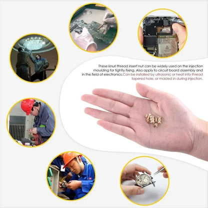 220Pcs Brass Heat Insert Nuts Kits Heat Set M2 M2.5 M3 M4 M5 M6 Threaded Inserts - Image 6