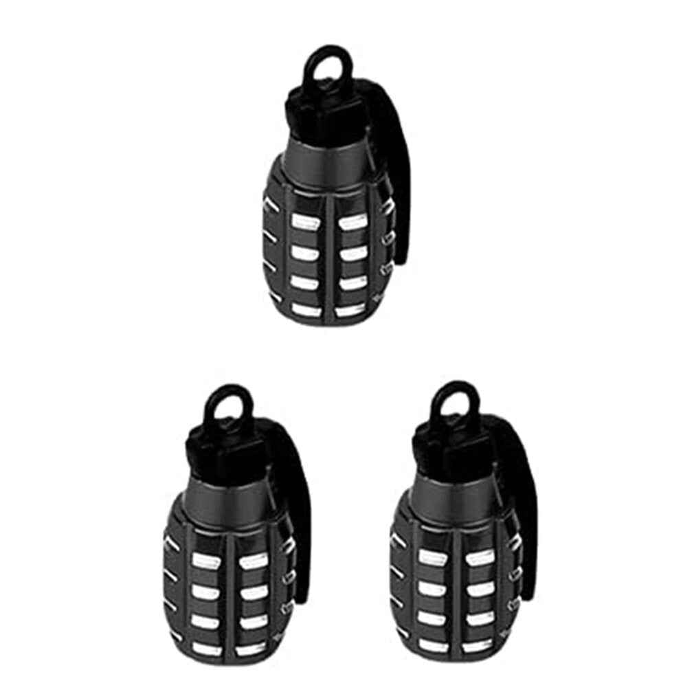 Tyre Valve Dust Caps Grenade Car Bike Motorcycle Alloy BMX MTB X 4 - Dukes Supplies