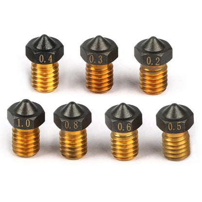 E3D V6 0.4mm PTFE Coated Brass Nozzle 1.75mm Non Stick 3D Printer - Dukes Supplies